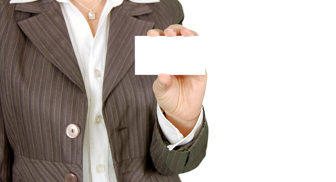 blank card on hand